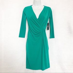 NEW YORK & CO. | Petite Solid Wrap Dress